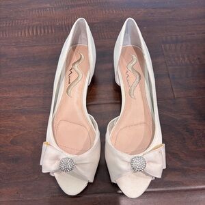 Nina Bow embellished heels